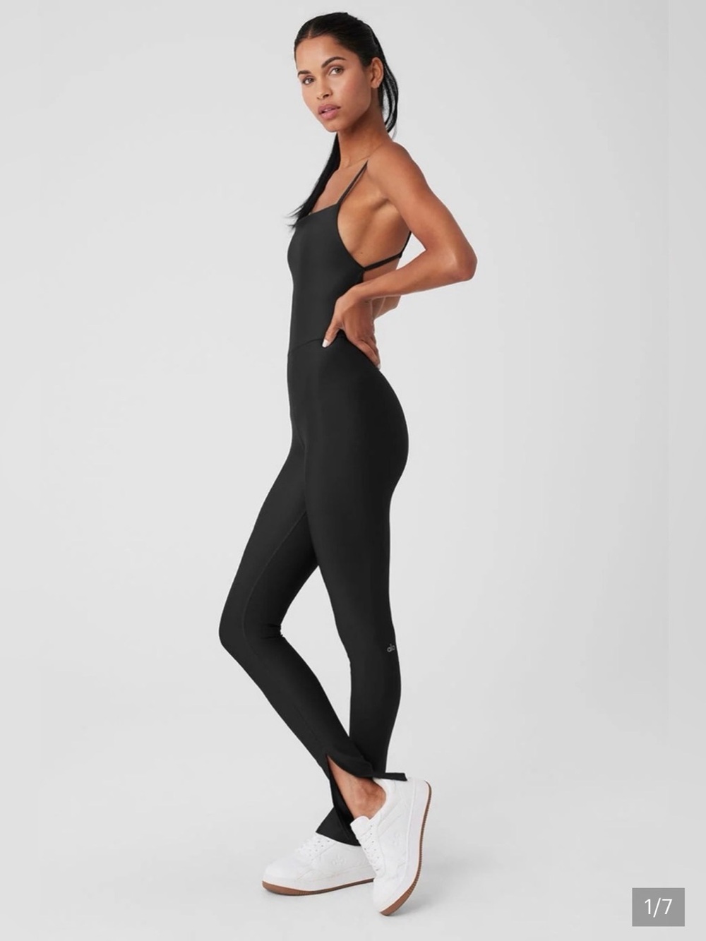 ALO Yoga Black Strappy One-Piece Jumpsuit